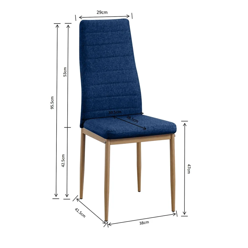 Chaise Carla : Style intemporel en tissu