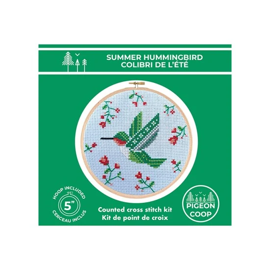 DIY Cross Stitch Kit - Summer Hummingbird