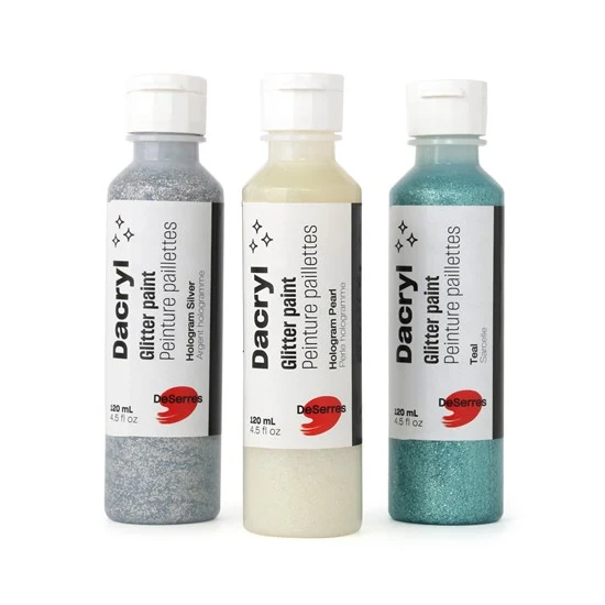 Dacryl Glitter Acrylic Paint - TEAL CENTIMETER - 120 MILLILITER