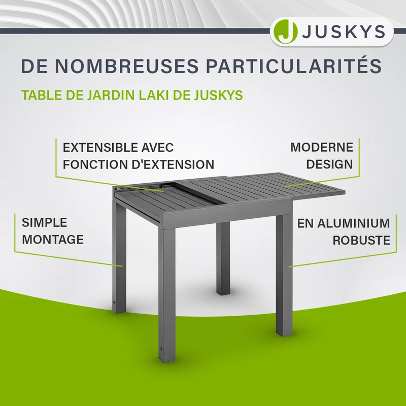 Table de jardin extensible Laki