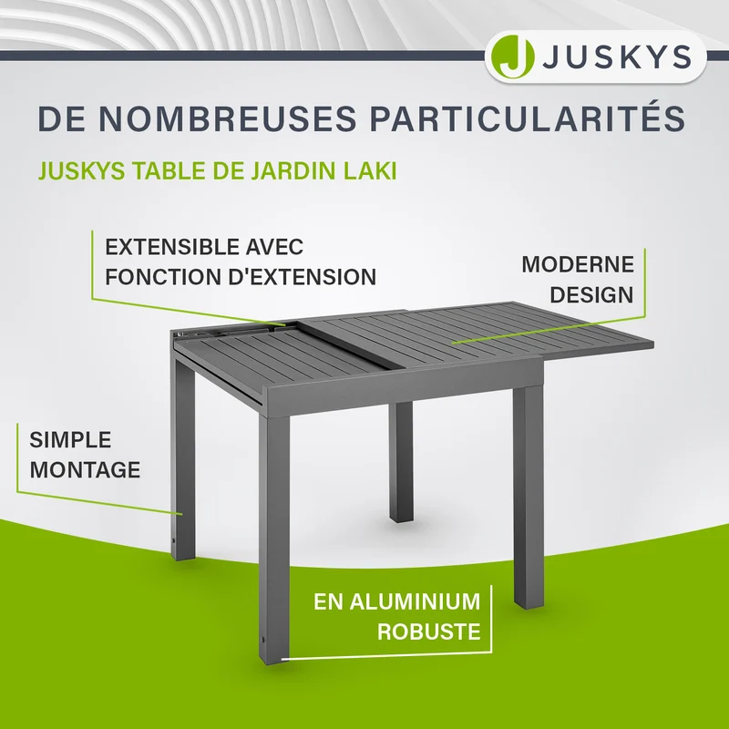 Table de jardin extensible Laki