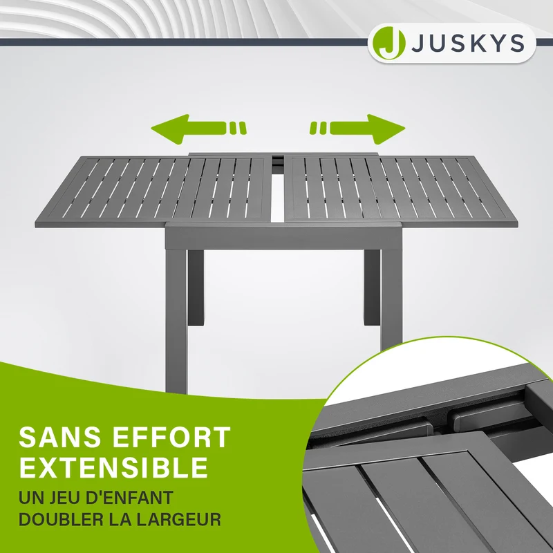 Table de jardin extensible Laki