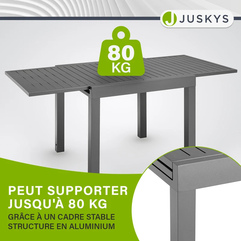 Table de jardin extensible Laki