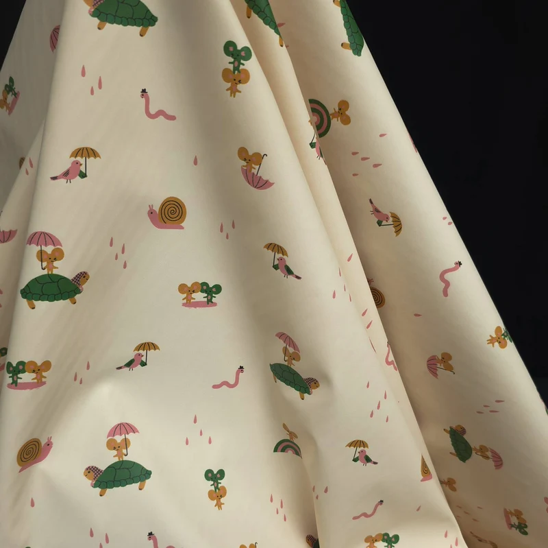 Tissu imperméable | Imprimé Amis de la pluie fantaisistes | Certifié OEKO-TEX®