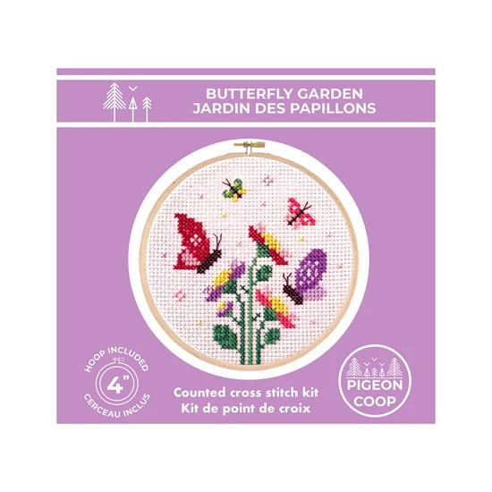 DIY Cross Stitch Kit - Butterfly Garden