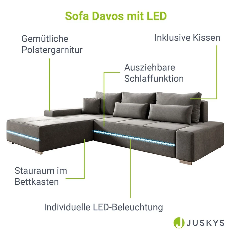 Canapé Davos avec LED