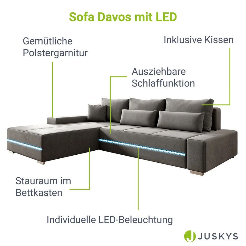 Canapé Davos avec LED