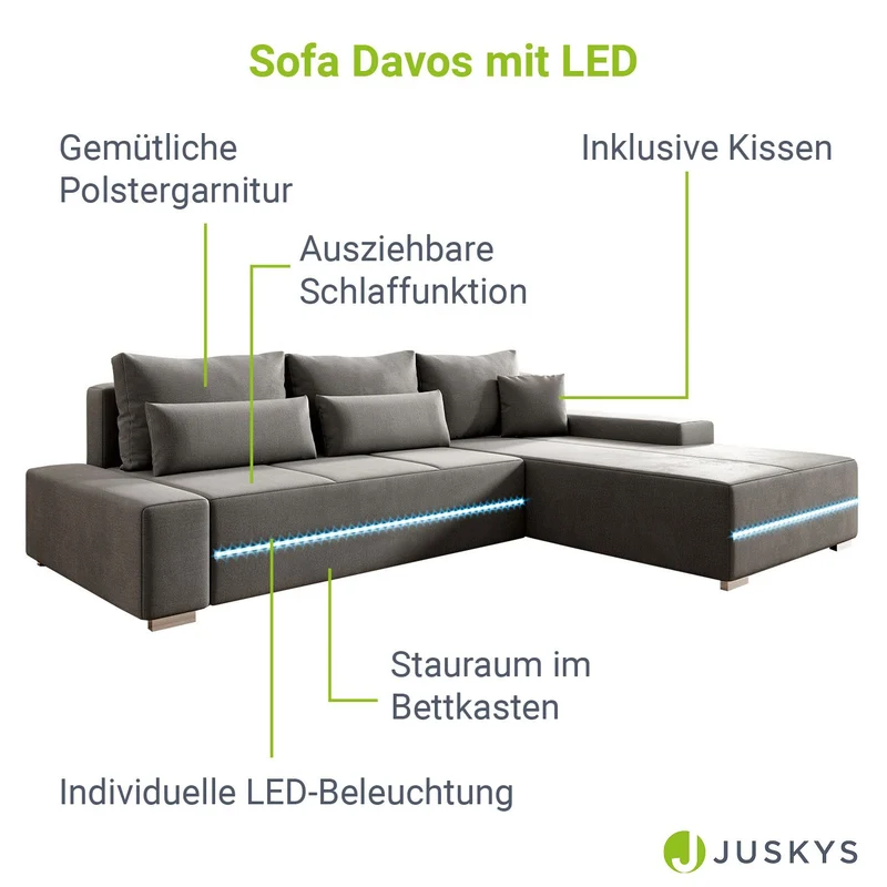 Canapé Davos avec LED