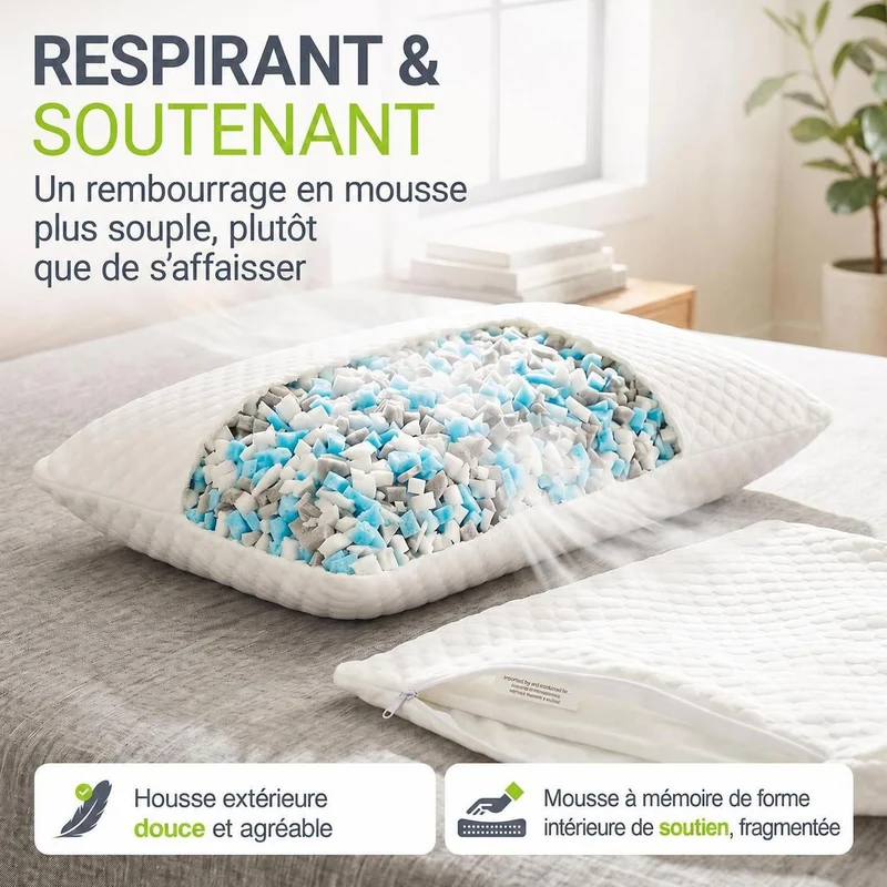 Oreillers à mémoire de forme