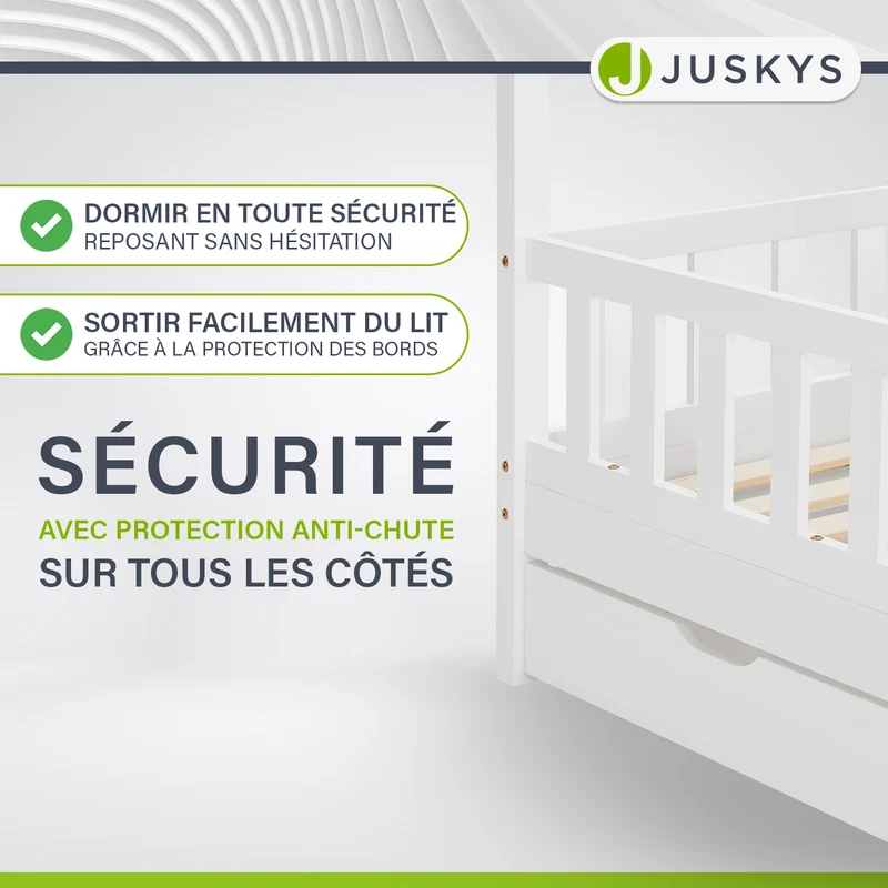 Lit enfant Marli 90 x 200 cm avec sommier