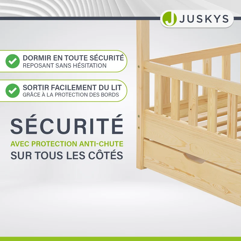 Lit enfant Marli 90 x 200 cm avec sommier