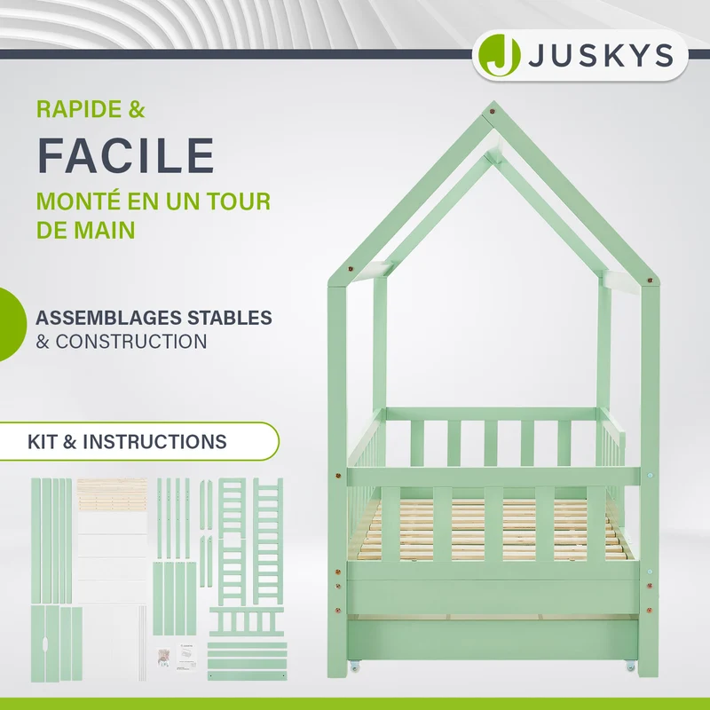 Lit enfant Marli 90 x 200 cm avec sommier