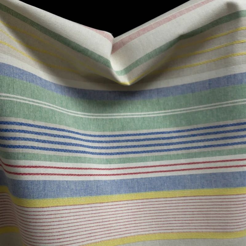 Canevas de coton Recyclé Tissé Teint | Rayures Nautiques | Multicolore | Katia Fabrics