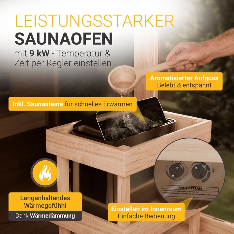 Sauna finlandais Fjora XXL