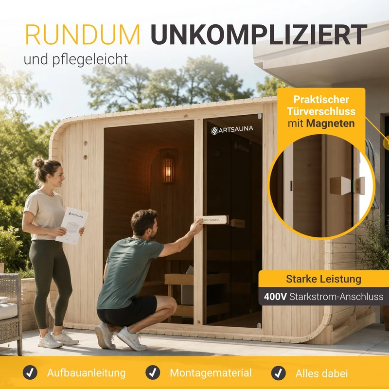 Sauna finlandais Fjora XXL