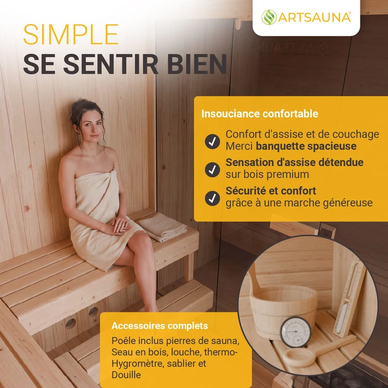 Sauna finlandais Fjora XXL