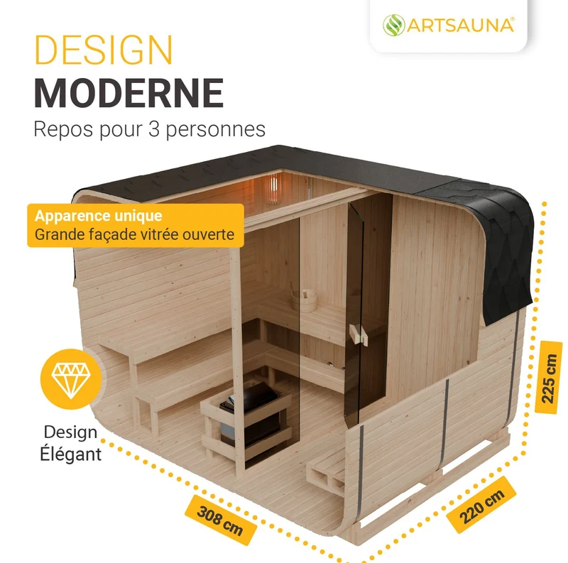 Sauna finlandais Fjora XXL