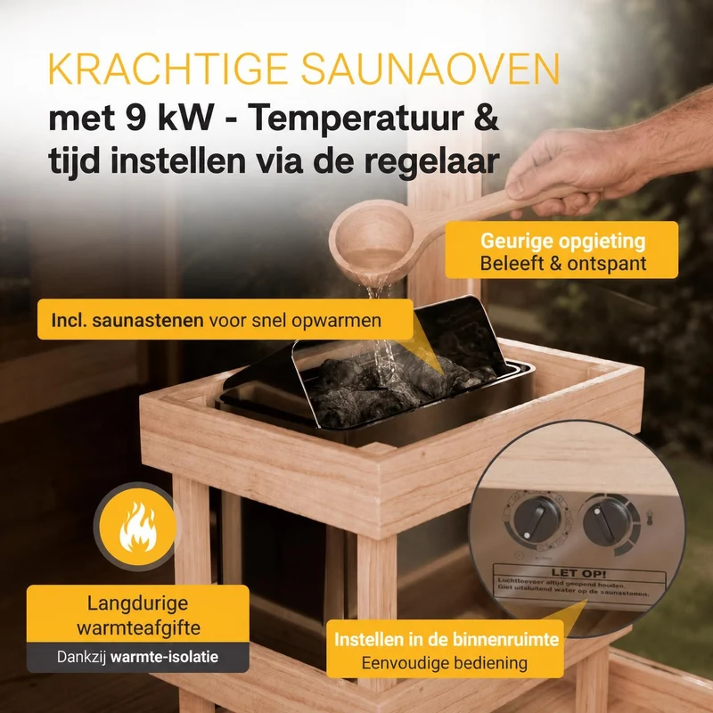 Sauna finlandais Fjora XXL