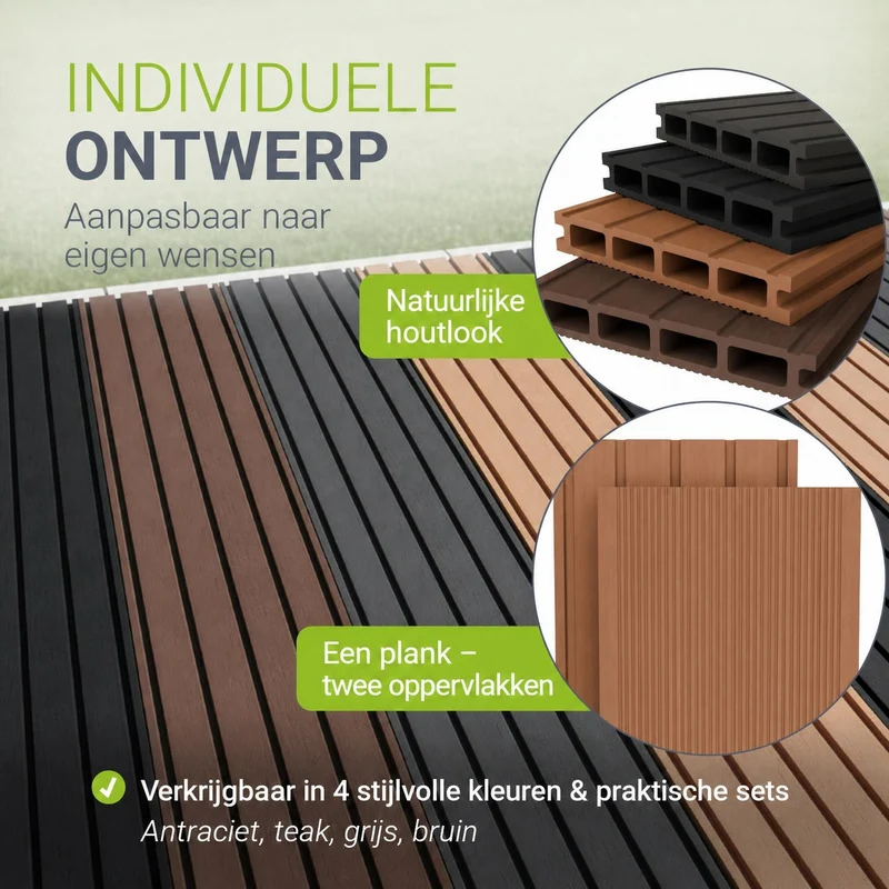 Lames de terrasse en WPC Teck