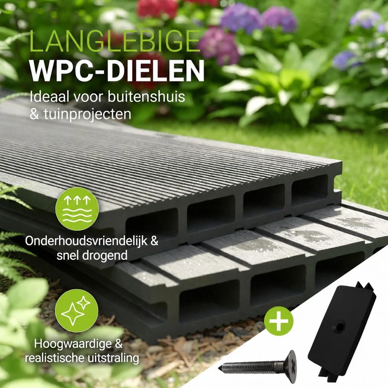 Lames de terrasse en WPC grises