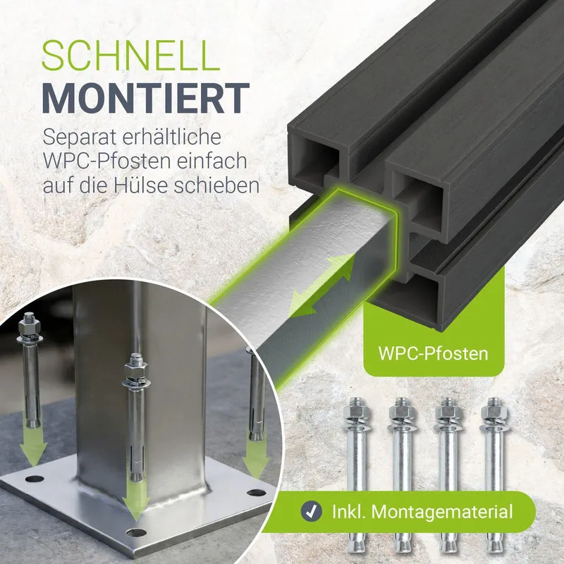 Platine à visser pour clôture WPC