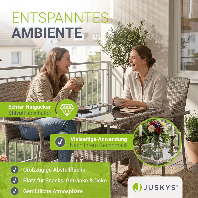 Table de jardin carrée en résine tressée Yoro