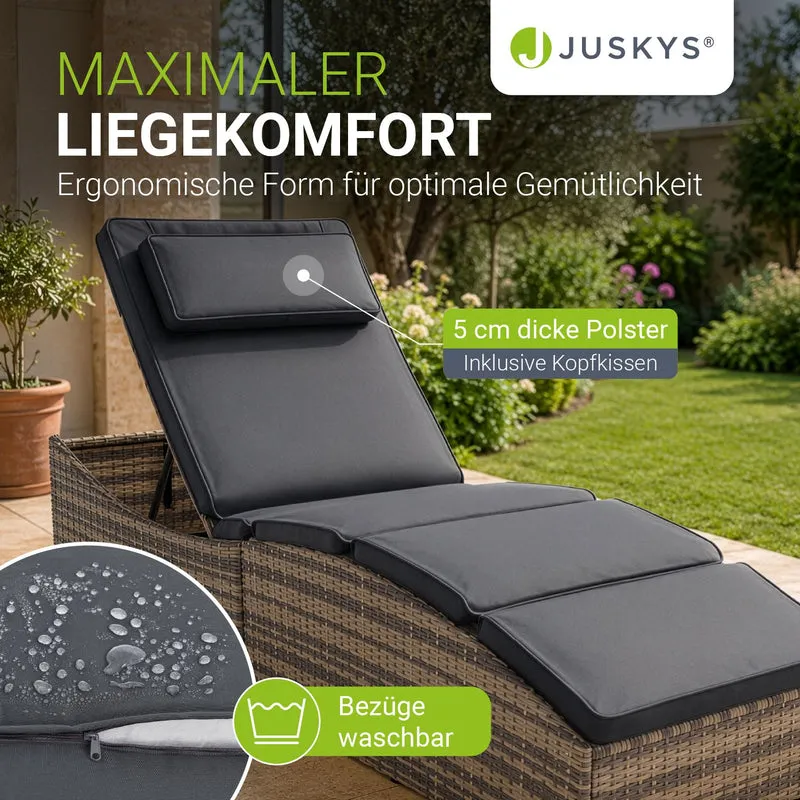 Bain de soleil pliable en résine tressée Lamia