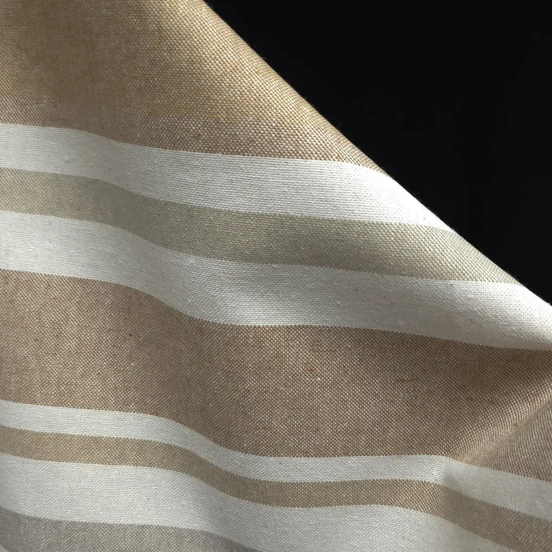 Canevas recyclé à rayures | Naturel et écru | Katia Fabrics