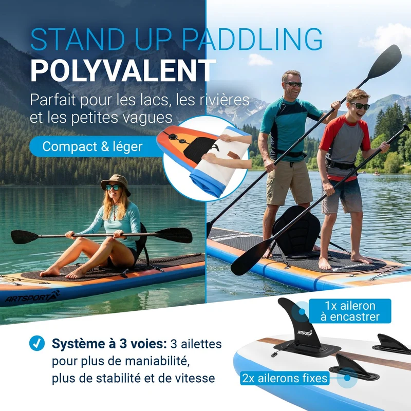 Stand up paddle avec siège kayak