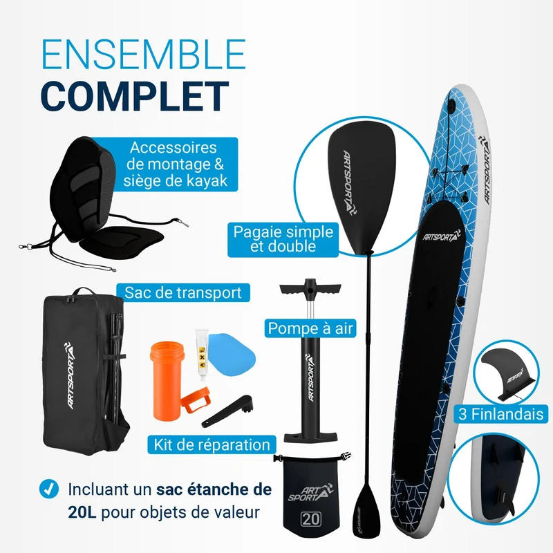 Stand up paddle avec siège kayak