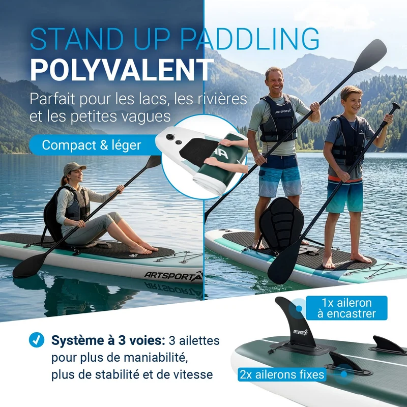 Stand up paddle avec siège kayak