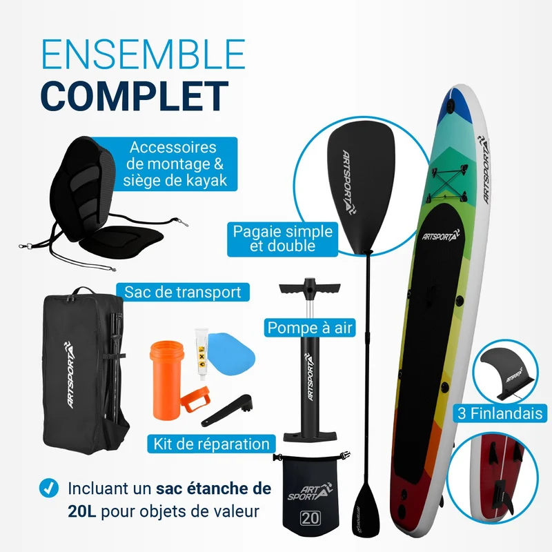 Stand up paddle avec siège kayak