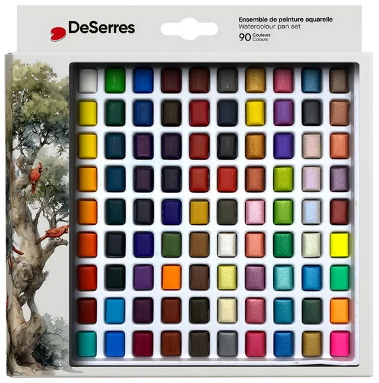 Watercolour Kit 90 Half Pans