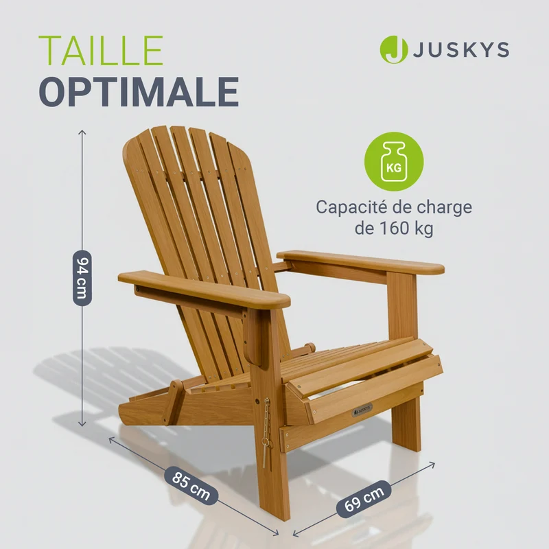 Chaise longue pliante de jardin Korfu