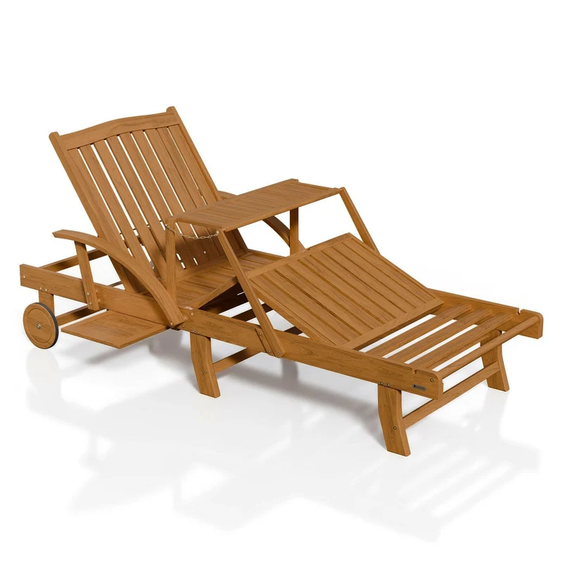 Bain de soleil pliant SunScape en bois d'acacia