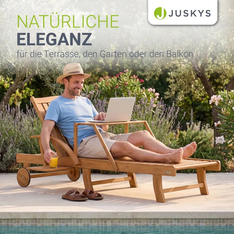 Bain de soleil pliant SunScape en bois d'acacia