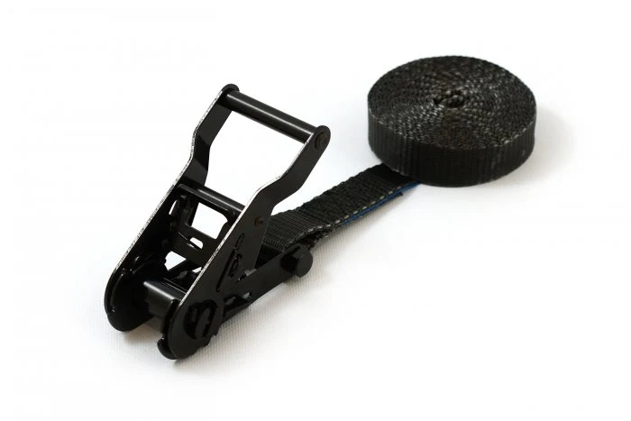 Sangle cliquet 25mm noir - 2m