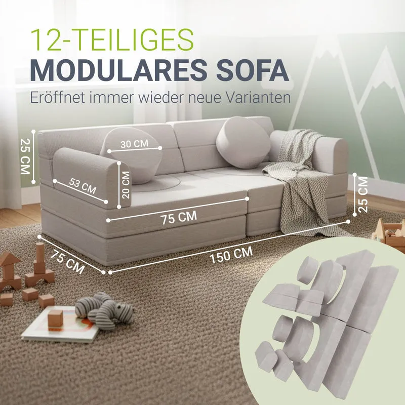 Canapé enfant Kayo en velours côtelé
