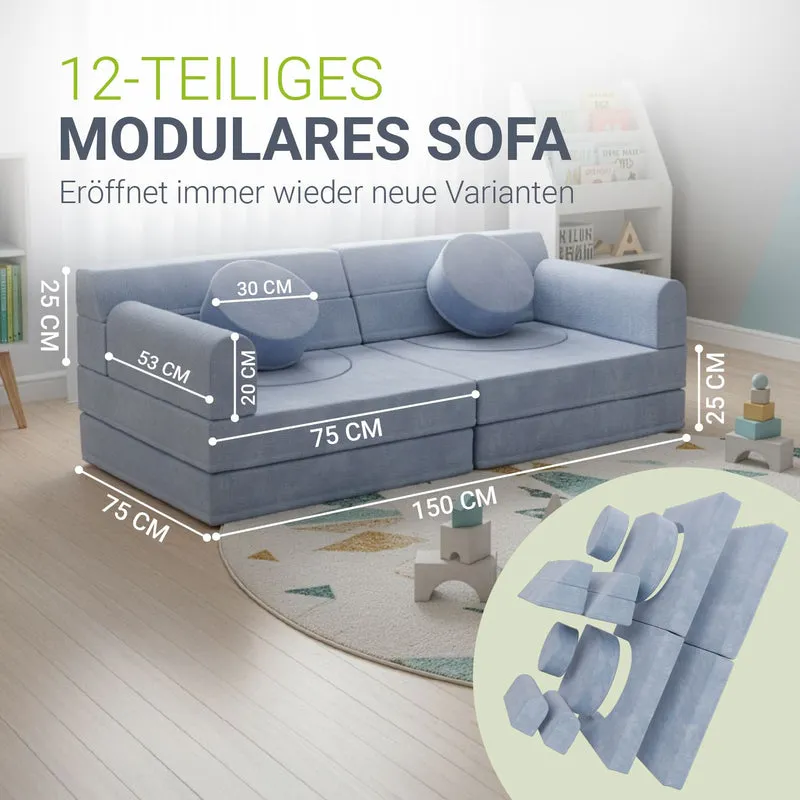 Canapé enfant Kayo en velours côtelé