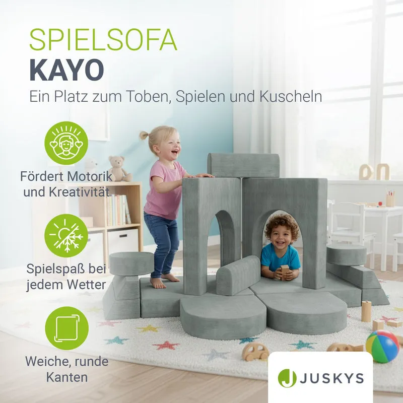 Canapé enfant Kayo en velours côtelé