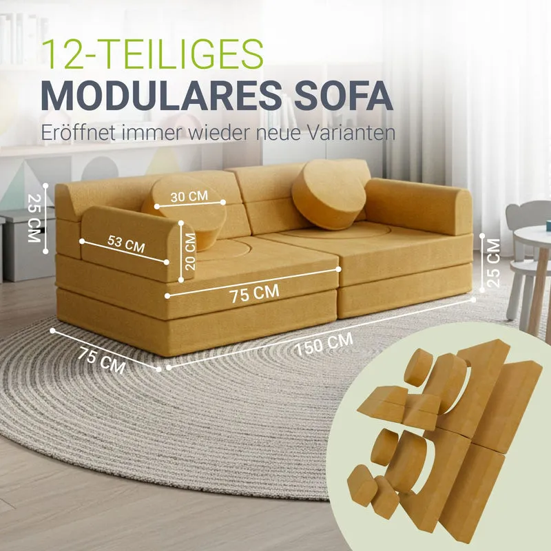 Canapé enfant Kayo en velours côtelé