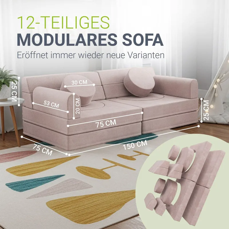 Canapé enfant Kayo en velours côtelé