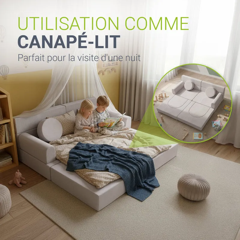 Canapé enfant Kayo en velours côtelé