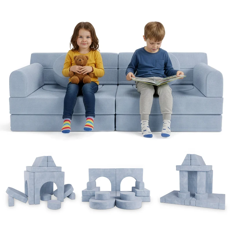 Canapé enfant Kayo en velours côtelé