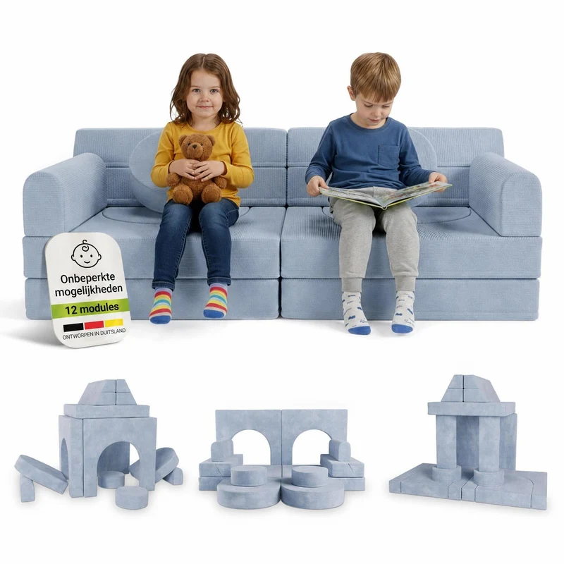 Canapé enfant Kayo en velours côtelé