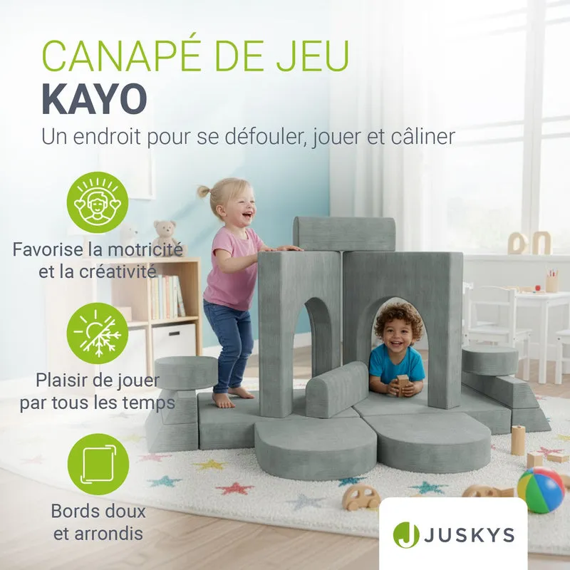 Canapé enfant Kayo en velours côtelé