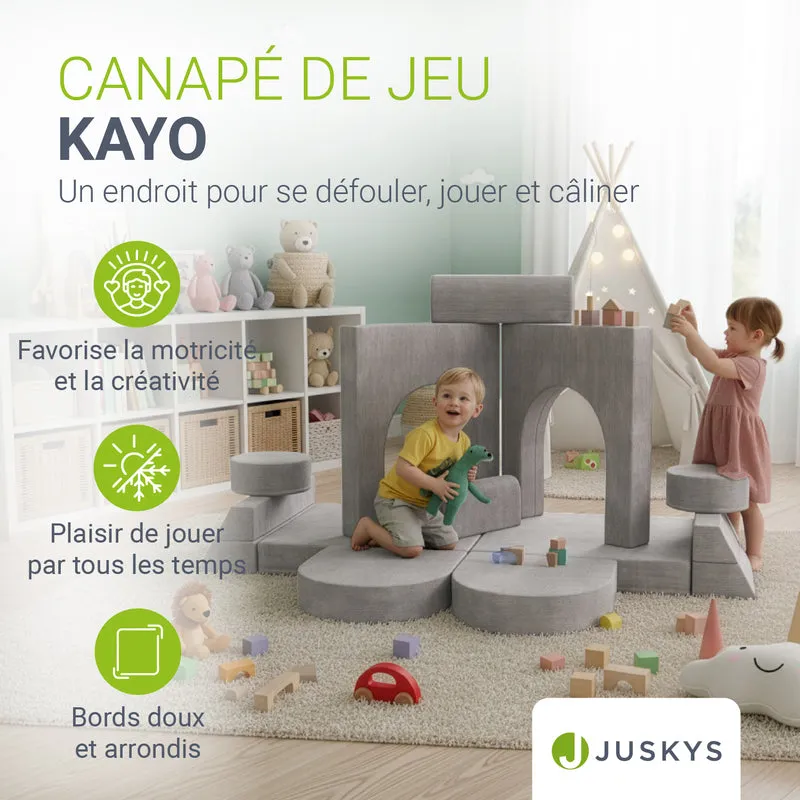 Canapé enfant Kayo en velours côtelé