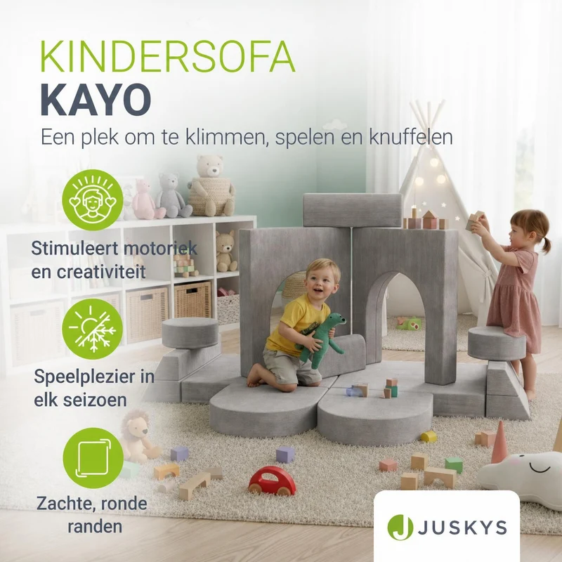 Canapé enfant Kayo en velours côtelé