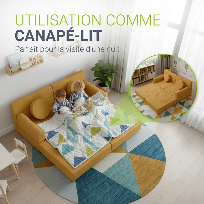 Canapé enfant Kayo en velours côtelé