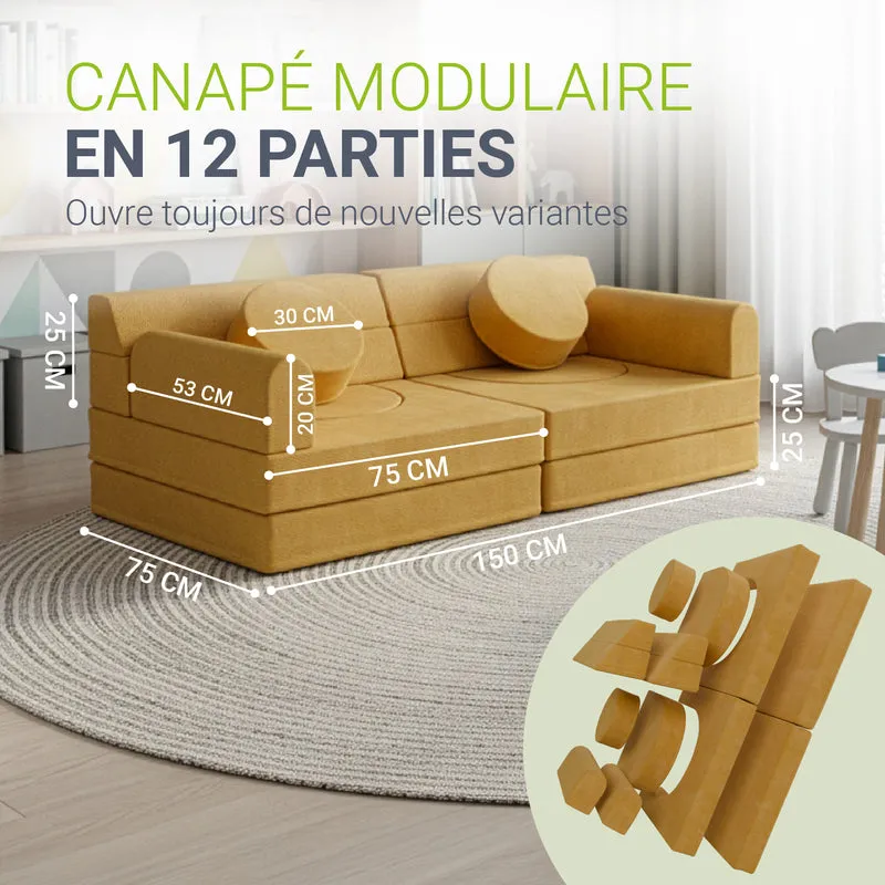 Canapé enfant Kayo en velours côtelé